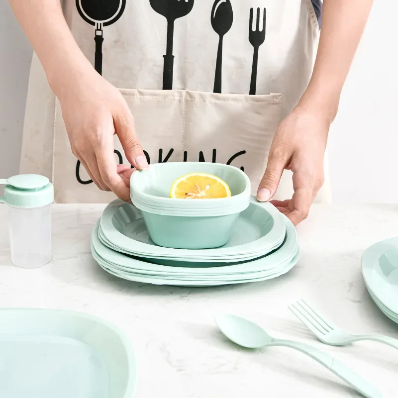 Set Peralatan Makan Plastik Po - Camping Cooking Dining Set ulasan dan harga