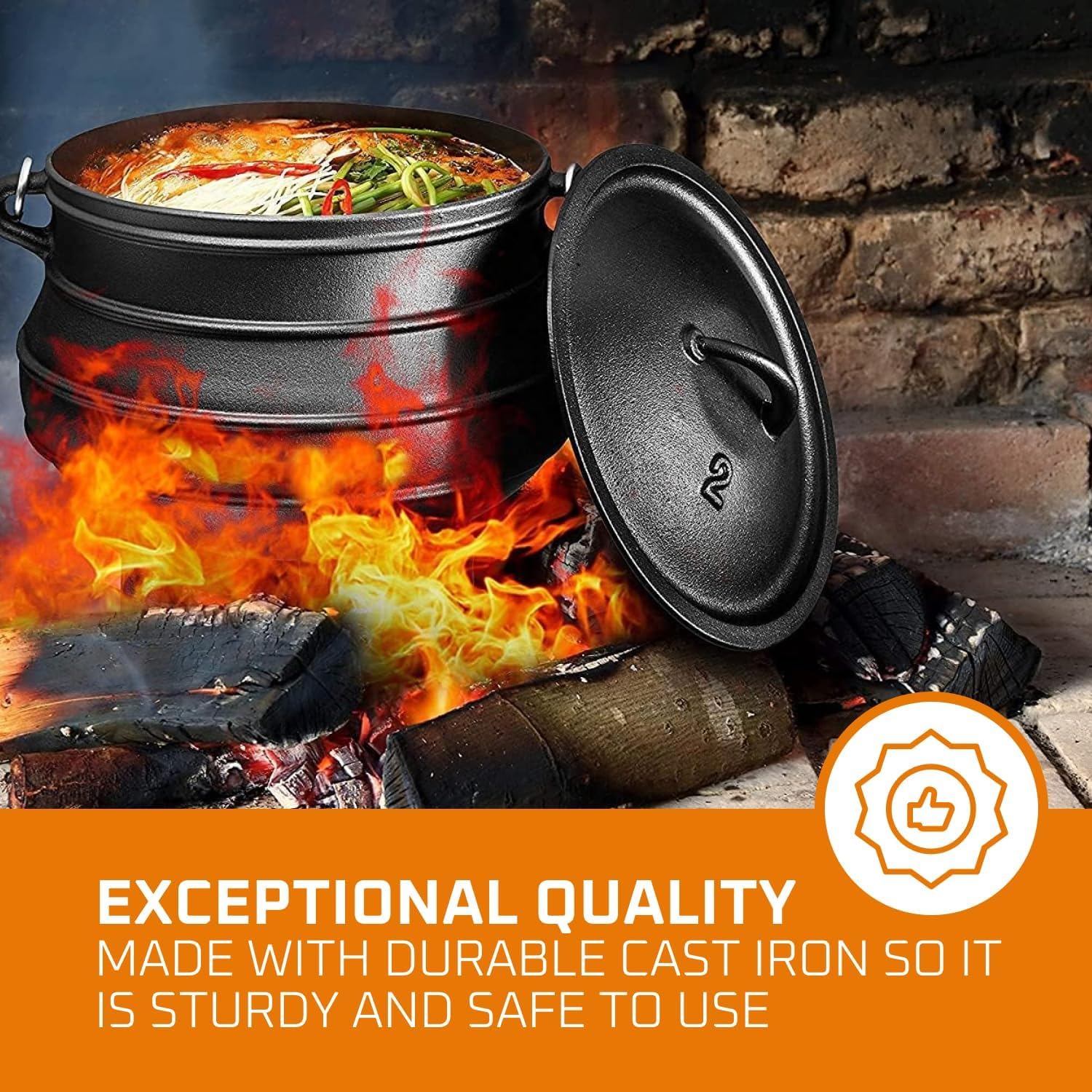 Panci Besi Cor 12 Quart - Pera - Camp Dutch Oven Cast ulasan dan harga