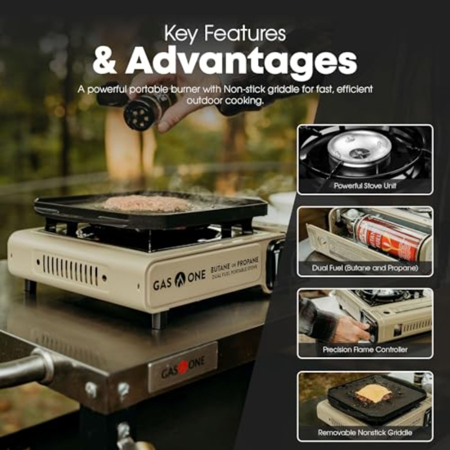 GasOne GS-3400P-KIT Kompor Gas - Camping Cooking Flat Top ulasan dan harga