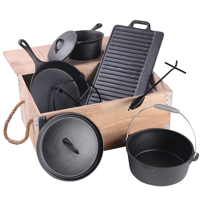 Set Panci Besi Cor Pra-Bumbu P - Camp Dutch Oven Cast ulasan dan harga