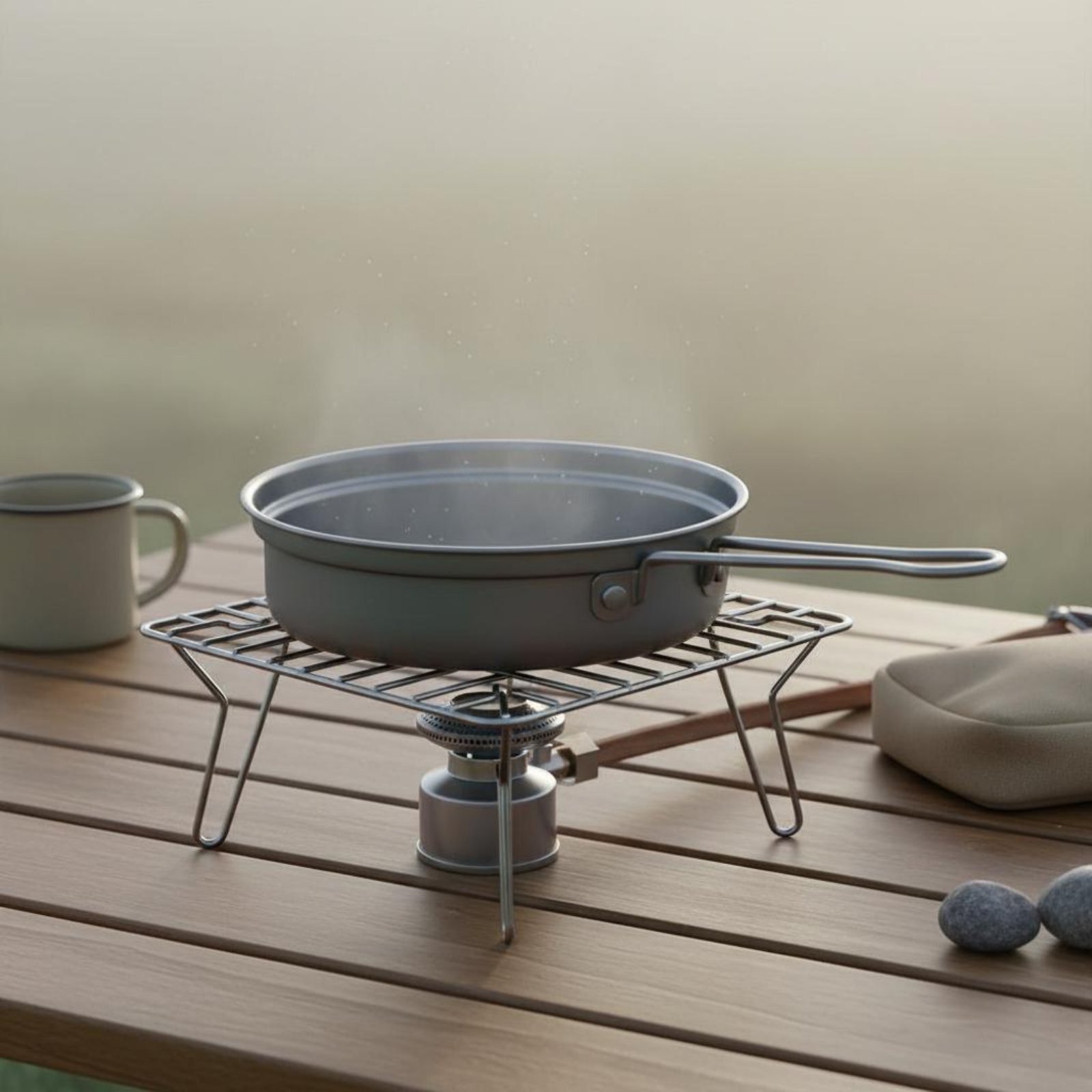 2 Buah Set Peralatan Masak Log - Camping Cooking Dining Set ulasan dan harga