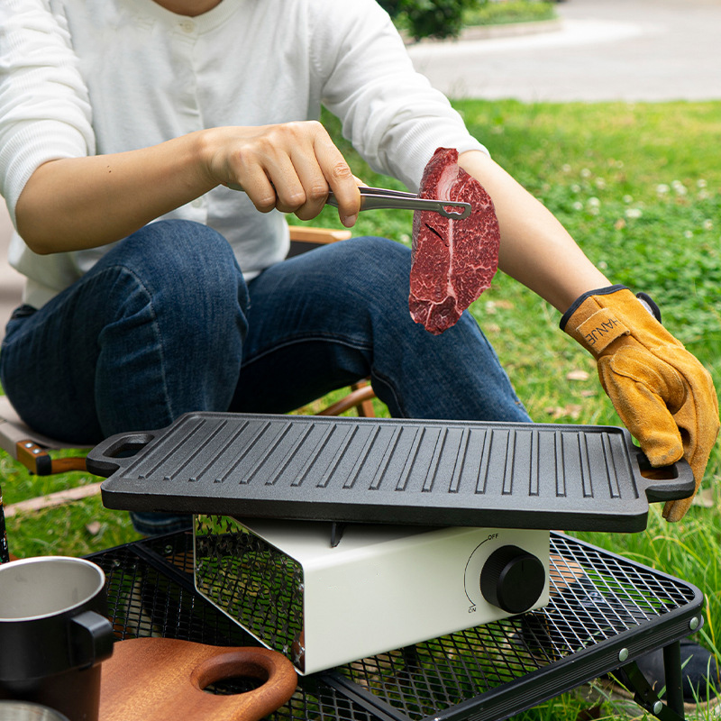 Wajan Panggangan Besi Cor Dua  - Camping Cooking Flat Top ulasan dan harga